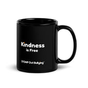 Kindness is Free - Black Glossy Mug